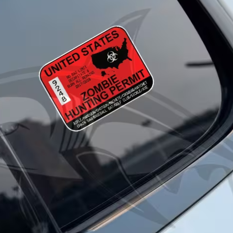 Zombie Hunting Permit Sticker